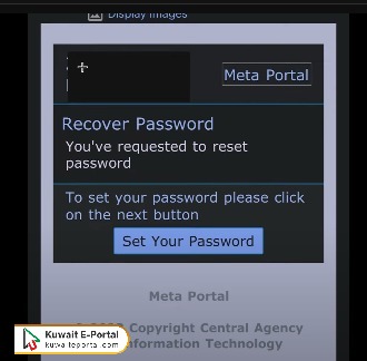 Steps to recover Meta Kuwait Password