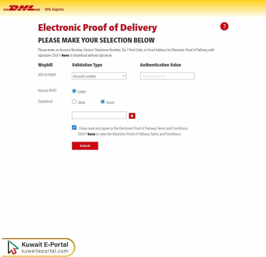 DHL Tracking Online Steps